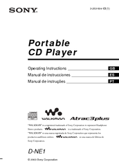 Sony Dne 509 Atrac3plus Cd Walkman User Manual