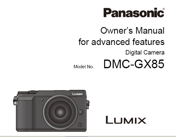 Panasonic camera lumix instruction manual